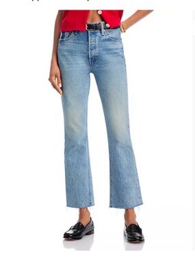 MOTHER Light Wash Flared Jeans The Tripper Ankle